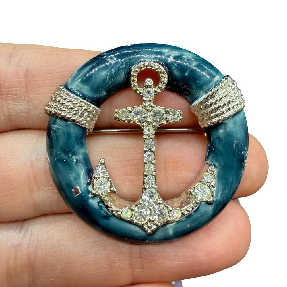 Vintage Jewelry Nautical Brooch Anchor Pin